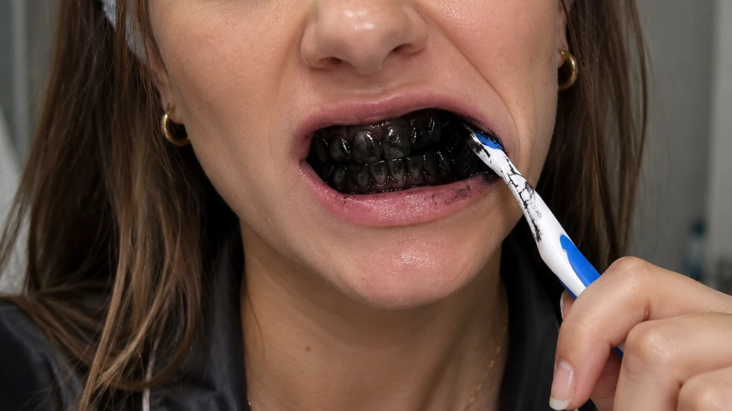 Brushing with charcoal powder