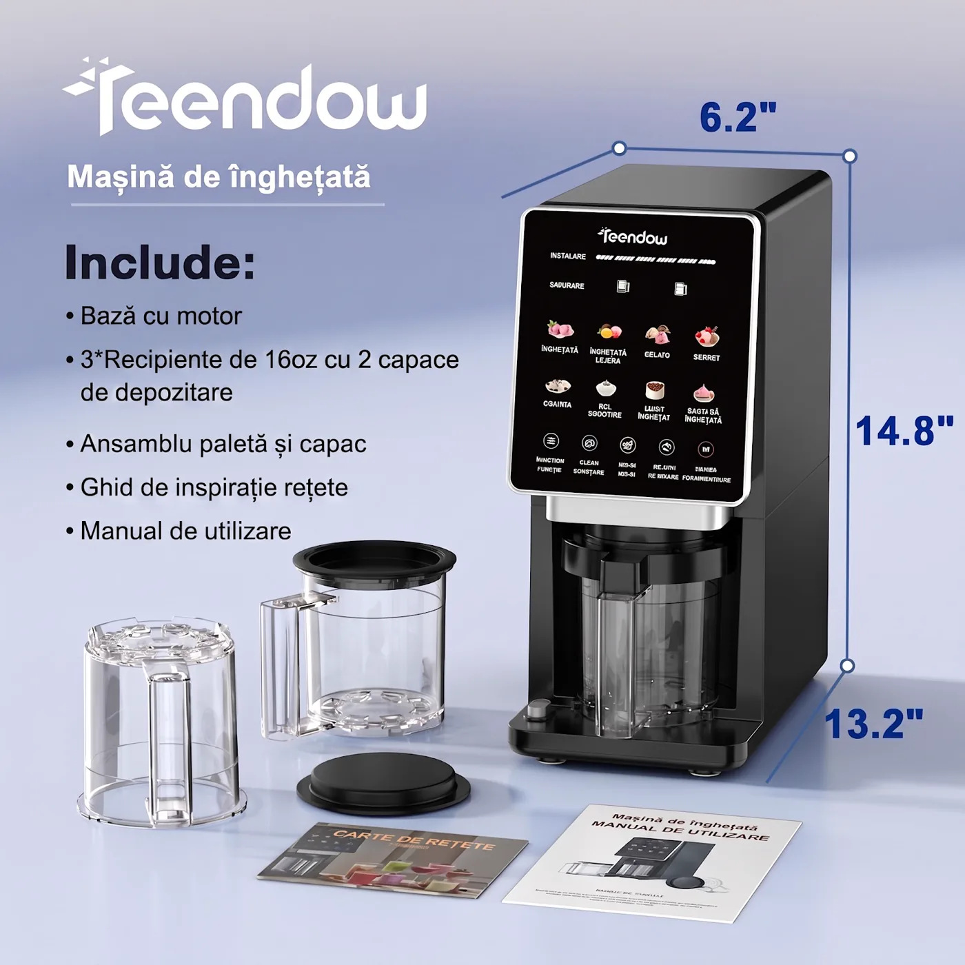 Teendow KF-2501G1 — bol de 2L, o tură pentru toată familia